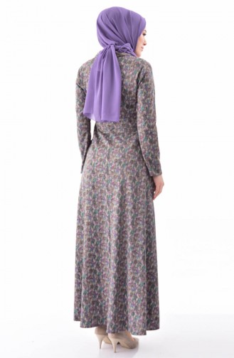 Patterned Dress 0050-02 Purple 0050-02