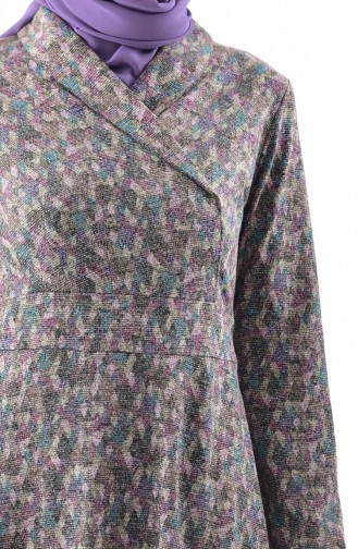 Patterned Dress 0050-02 Purple 0050-02