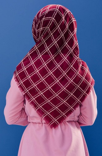 Patterned Cotton Scarf 2162-19 Damson 2162-19
