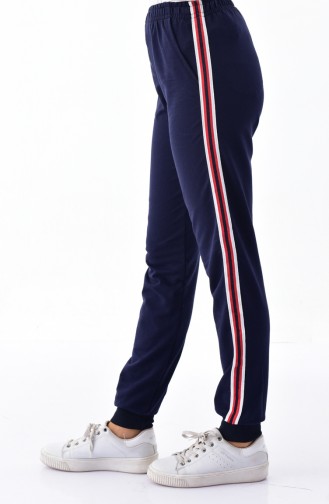 Sweatpants with Lined 000601 Navy Blue 0006-01