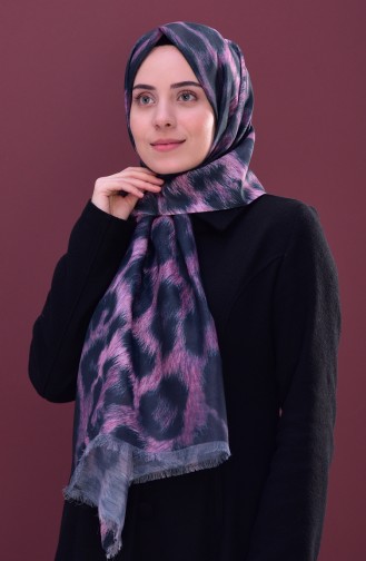 Leopar Desenli Cotton Şal 901427-02 Pembe 901427-02