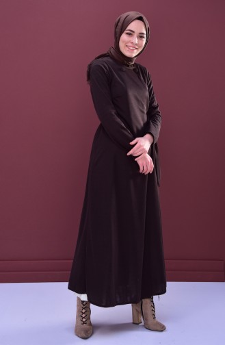 Side Bond Abaya 1033-02 Brown 1033-02