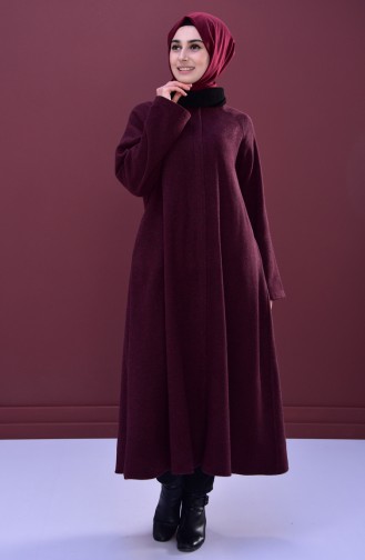 Hidden Zippered Fleece Coats 1003-02 Claret Red 1003-04