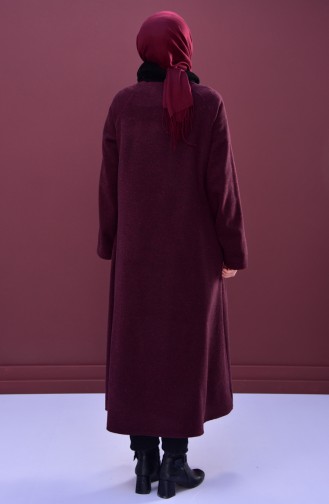 Hidden Zippered Fleece Coats 1003-02 Claret Red 1003-04