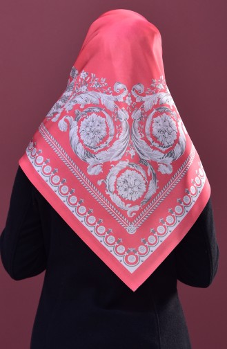 Patterned Taffeta Scarf 95168-04 Red 04