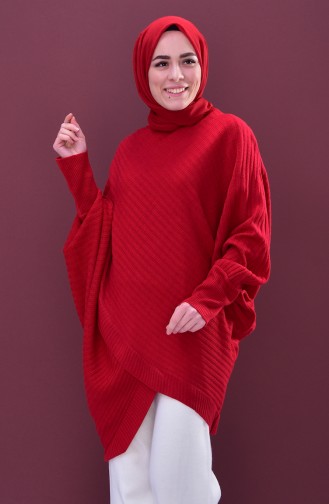 Poncho Tricot 2112-06 Rouge 2112-06