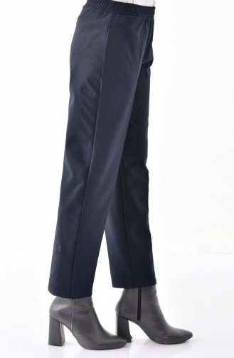 Pantalon Large Taille élastique 2053-01 Bleu Marine 2053-01