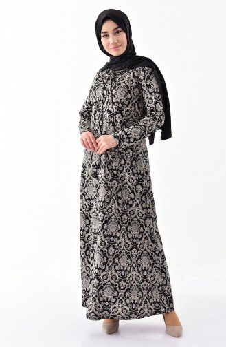 Robe a Motifs 6076-01 Noir 6076-01