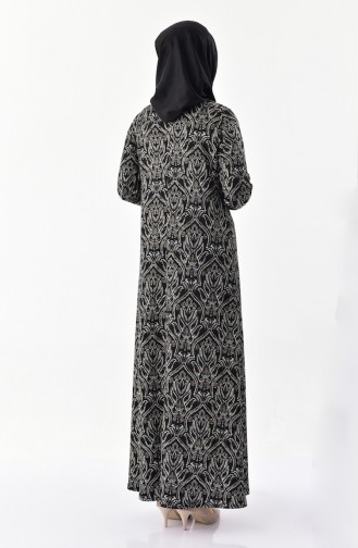 Dilber Patterned Jacquard Dress 6184-02 Black 6184-02