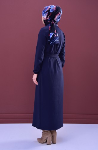 Dunkelblau Hijab Kleider 0003-05