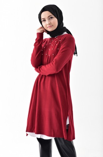 Knitwear Pearly Tunic 3297-08 Claret Red 3297-08