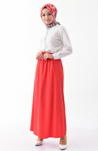 Waist Elastic Skirt 1040-03 Pomegranate Flower 1040-03