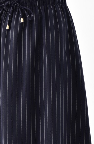 Striped Skirt 1100-01 Navy Blue 1100-01