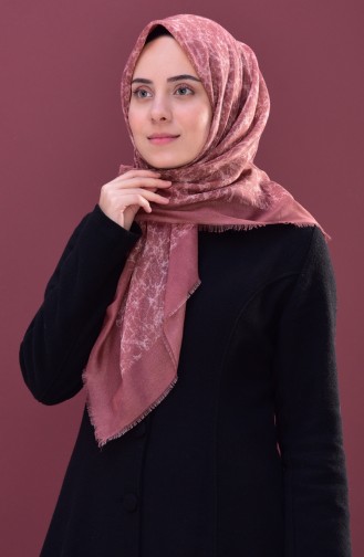 Patterned Cotton Scarf 901425-04 Rose Dry 901425-04