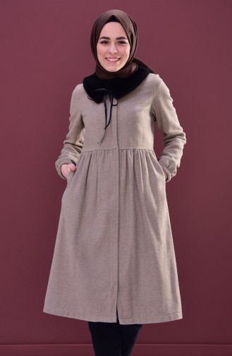 Furry Fleece Coat 1007-10 Stone 1007-10