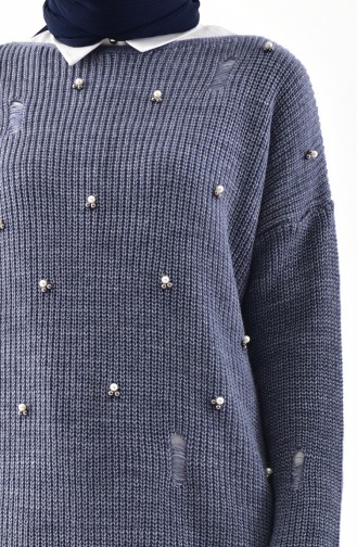 Pearl Knitwear Sweater 10007-01 Indigo 10007-01