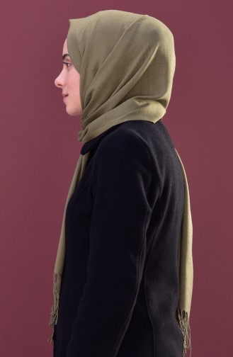 Düz İnce Paşmina Şal 901405-36 Yeşil