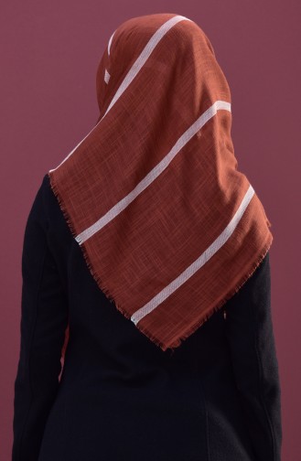 Striped Cotton Scarf 2159-14 Ginger 2159-14