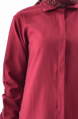 Claret red Overhemdblouse 0694-03