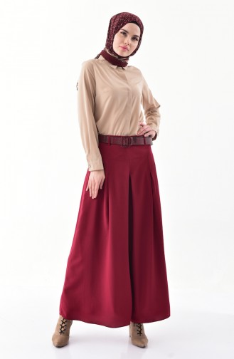 Viscose Pant Skirt 8109-02 Claret Red 8109-02