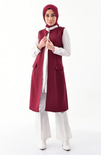 Claret red Gilet 1047-15