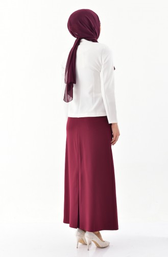 Jacket Skirt Double Team 1177-03 Light Beige Plum 1177-03