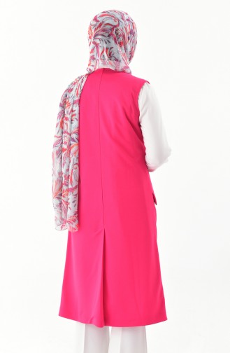 Gilet Détail Poches 1047-08 Fushia 1047-08