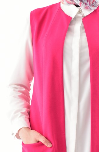 Gilet Détail Poches 1047-08 Fushia 1047-08