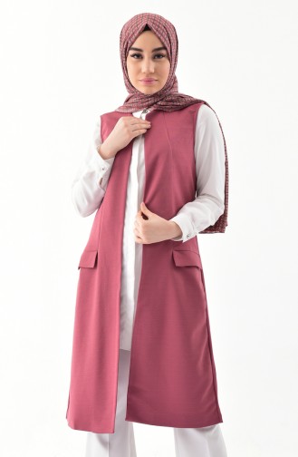 Gilet Détail Poches 1047-18 Rose Pâle 1047-18