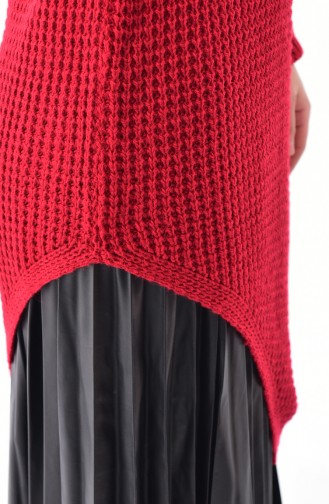 Polo-neck Knitwear Sweater 8011-02 Red 8011-02