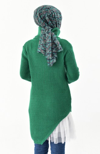 Polo-neck Knitwear Sweater 8011-03 Emerald Green 8011-03