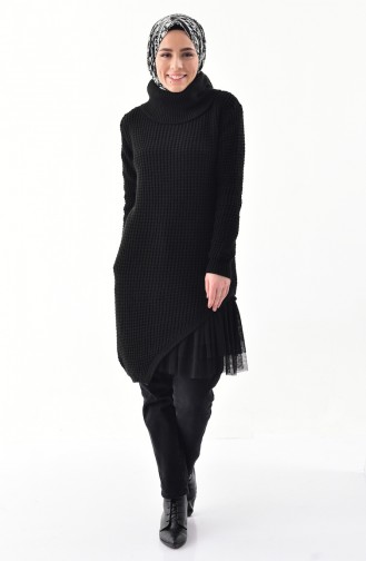 Polo-neck Knitwear Sweater 8011-06 Black 8011-06