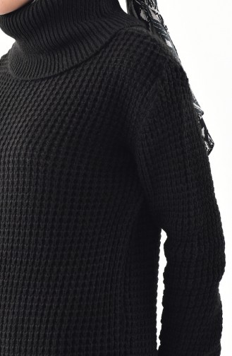Polo-neck Knitwear Sweater 8011-06 Black 8011-06