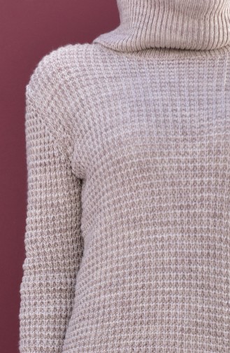 Pull Tricot Col Roulé 8011-09 Beige 8011-09