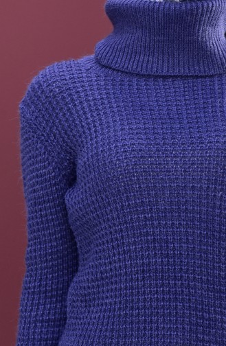 Polo-neck Knitwear Sweater 8011-10 Purple 8011-10