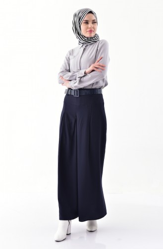 Viscose Pants Skirt 8109-01 Navy Blue 8109-01