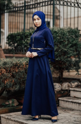 Robe Hijab Bleu Marine 8212-03