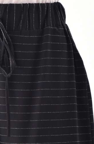 Striped Knitted Plenty Pants 1646-01 Black 1646-01