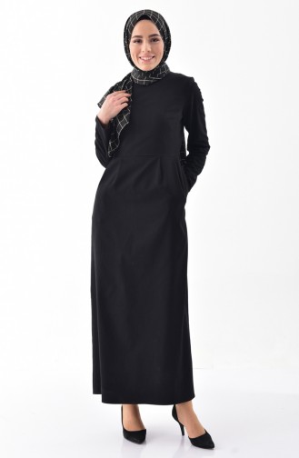 Pleated Dress 2045-01 Black 2045-01