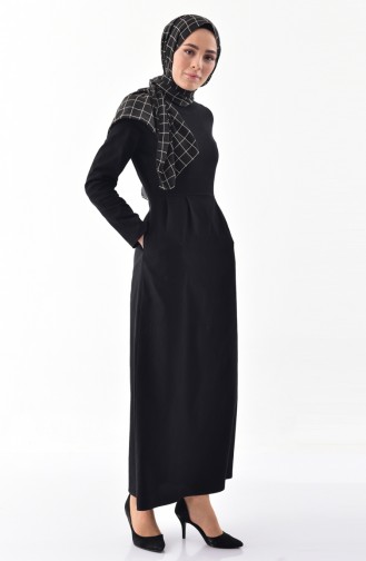 Pleated Dress 2045-01 Black 2045-01