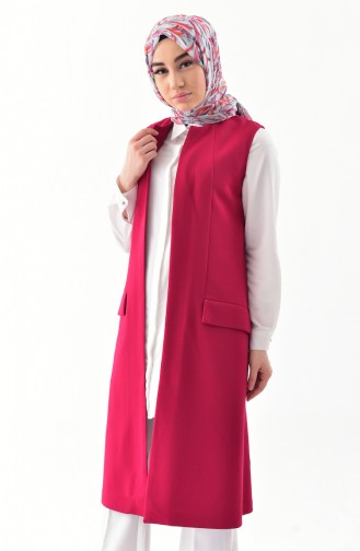 Gilet Détail Poches 1047-02 Cerise 1047-02