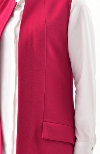 Gilet Détail Poches 1047-02 Cerise 1047-02