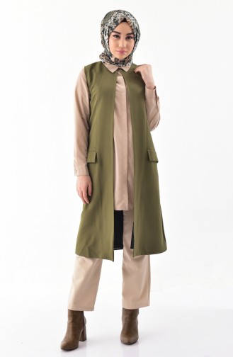Oil Green Waistcoats 1047-13