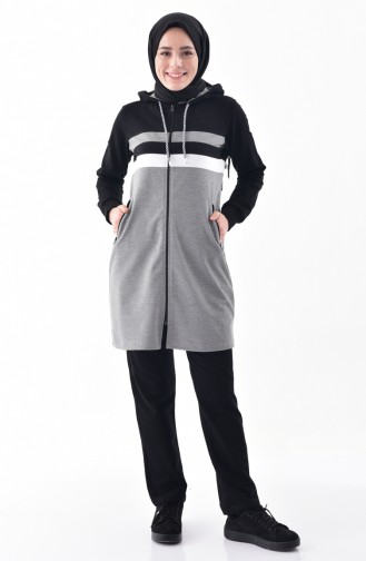 Hooded Tracksuit Suit 95119-03 Gray 95119-03
