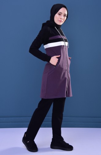 Hooded Tracksuit Suit 95119-04 Purple 95119-04