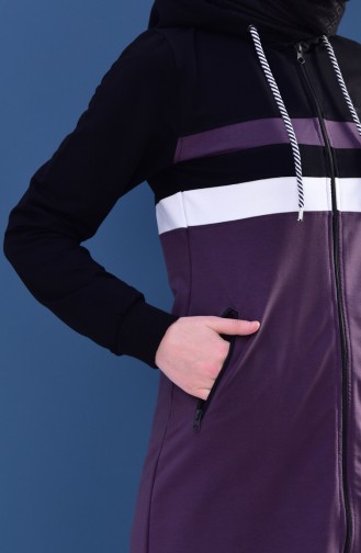 Hooded Tracksuit Suit 95119-04 Purple 95119-04