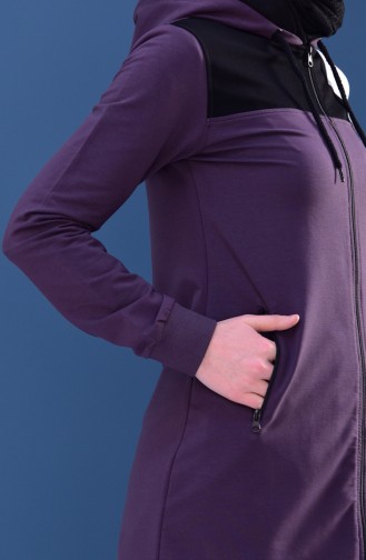 Zippered Tracksuit Suit 95171-04 Purple 95171-04