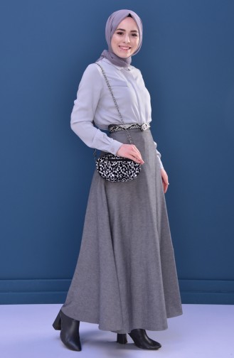 Minahill Zippered Skirt 8211-06 Gray Black 8211-06