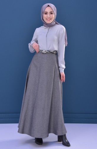 Minahill Zippered Skirt 8211-06 Gray Black 8211-06