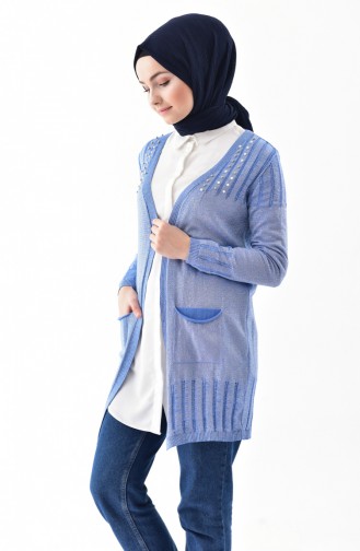 Silvery Knitwear Cardigan 2116-07 Blue 2116-07
